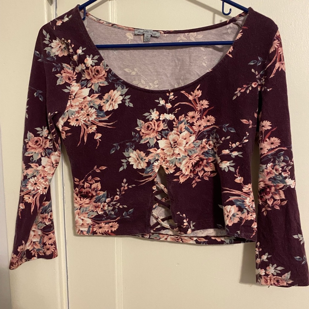 Charlotte Russe maroon crop top size M